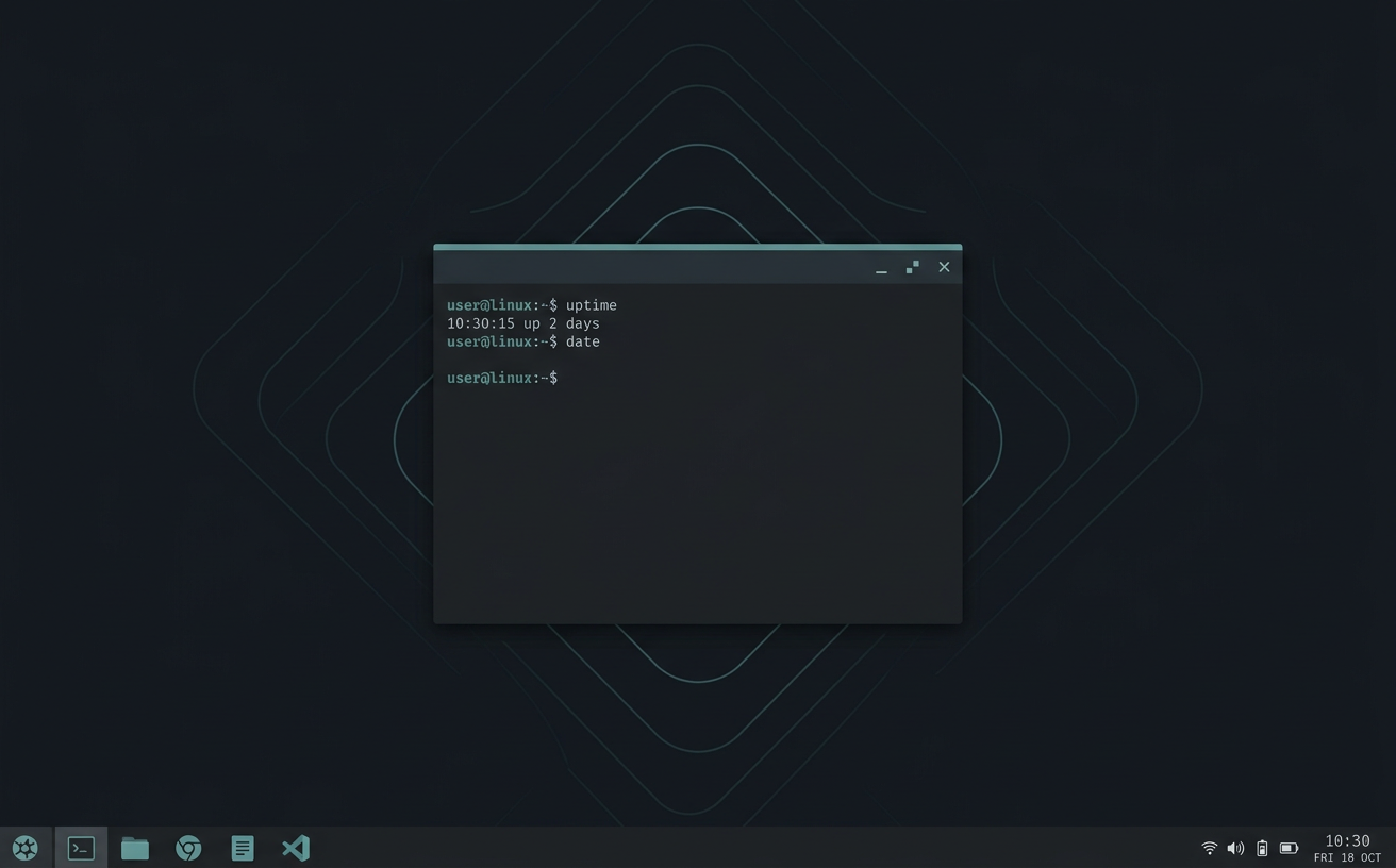LocumView desktop arranged in a Windows-style layout with a bottom taskbar and start menu.